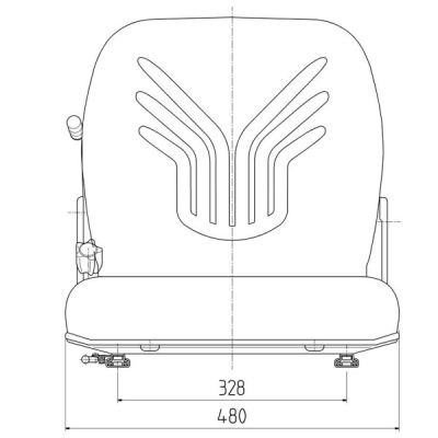Sedile MSG20 con sospensione meccanica, cintura,_1