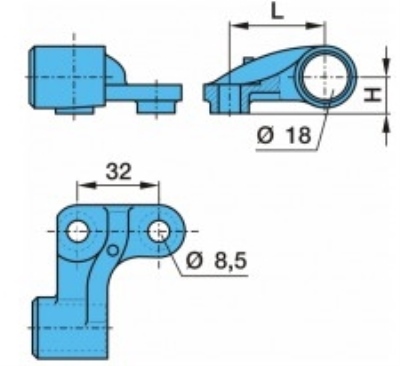 Support pour sensor ABS gauche BPW_1