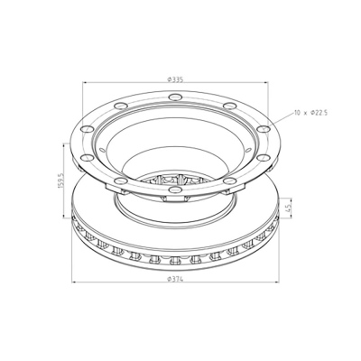 Discofreno BPW Ø 374mm H: 159.5mm_0