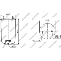Luftfederbalg mit Metall, ohne Kolben, Prime-Ride