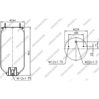 Soufflet à air avec métal,sans piston,Prime-Ride