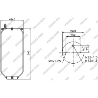 Luftfederbalg  mit Kolben, Prime-Ride