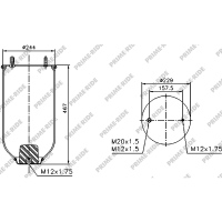 Luftfederbalg  mit Kolben, Prime-Ride