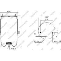 Soufflet à air et avec piston en acier, Prime-Ride