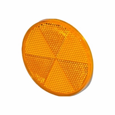 Catadioptre rond orange 80mm adhésif_0