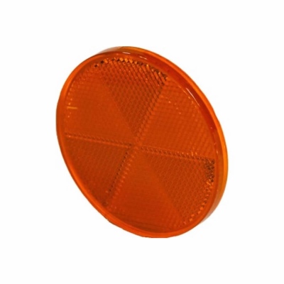 Catadioptre rond rouge 80mm adhésif_0