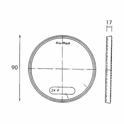 Catadioptre rond rouge 90mm_1