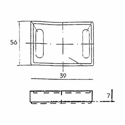 Catadioptre rectangulaire rouge 56x39mm_1