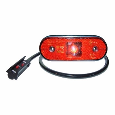 Luce di posizione rossa a LED, cavo 0,5m, 24 Volt_0