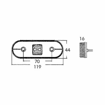 LED-Umrissleuchte, Unipoint,rot, mit Rückstrahler_1