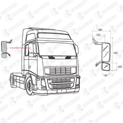 Specchio destra per VOLVO FH 13_1