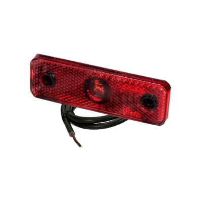 Luce di posizione rossa a LED, 12V, cavo 0,5m_0