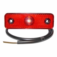 Luce di posizione rossa a LED, 24V, cavo 0,5m