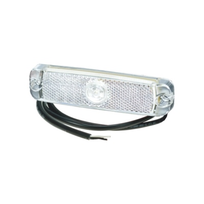 Luce di posizione bianca a LED, cavo 0,5m, 12/24V_0