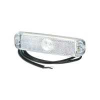 Luce di posizione bianca a LED, cavo 0,5m, 12/24V