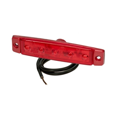 Luce di posizione a LED rossa PRO-FLAT, 12/24 Volt_0