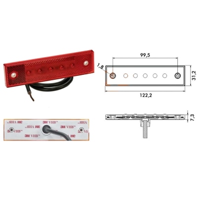 LED Schluss-/Umrissleuchte PRO-SUPER-FLAT 12/24V_0