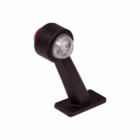 Luce d'ingombro rossa/bianca supporto gomma 60°