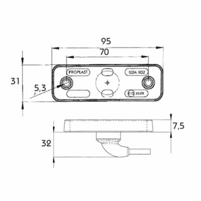 LED Schlußleuchte, 12V, Kabel 0,5m_2