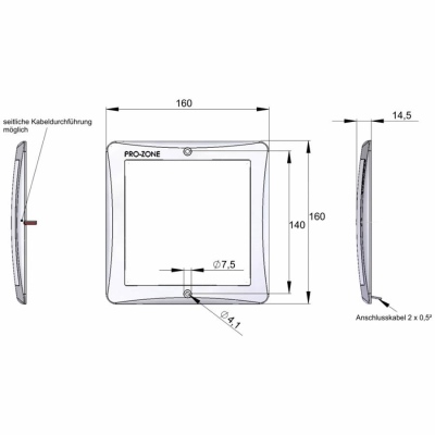 LED Innenleuchte PRO-ZONE, 24V, 8W, Kabel 0,5m_1