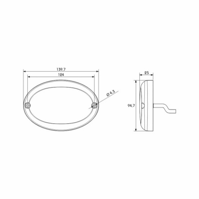 LED NSL/RFL PRO-OVAL LG, 12/24V, Kabel 0,5m_3