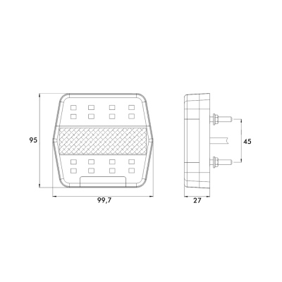 Fanale posteriore a LED PRO-AGRILED II, 12V_3