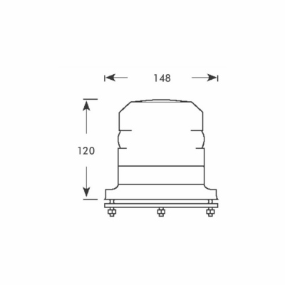 Lampeggiante a LED PRO-FLASH III, 10-36 Volt_1