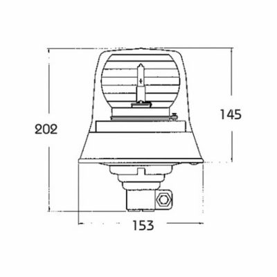 Girofaro EVOLUTION LINE 12V/24V, su asta DIN_2