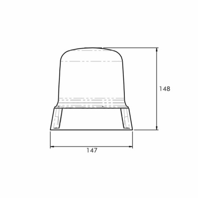 Lampeggiante a LED PRO-rossoALED II fiss 3 viti_1