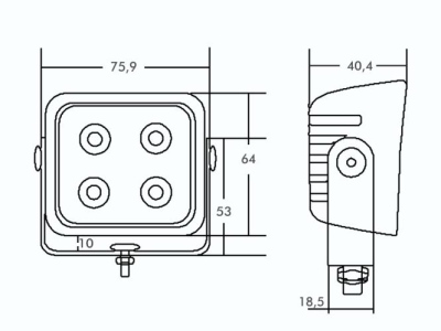 LED Manövrierscheinwerfer 9-32 Volt, PRO-FIELD ML_2