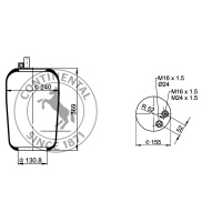 Luftfederbalg ohne Kolben, CONTI