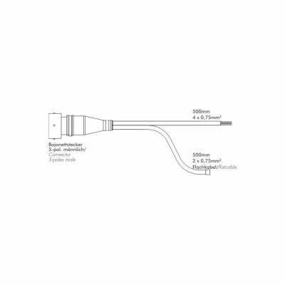 Adaptateur 0,5m avec Connecteur 5 pôles_0