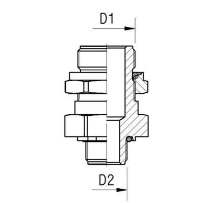 Raccordo passaparete con O-ring e dado Raufoss_1