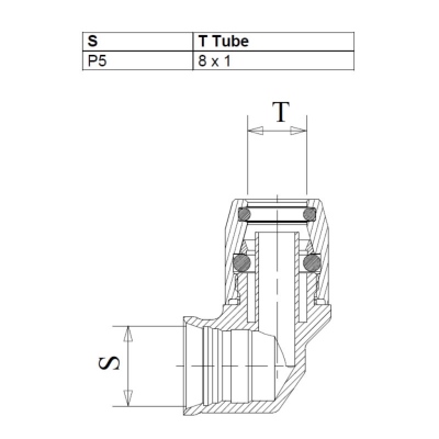 Steckverbinder 90° für Rohr 8x1mm / P5 RAUFOSS_1