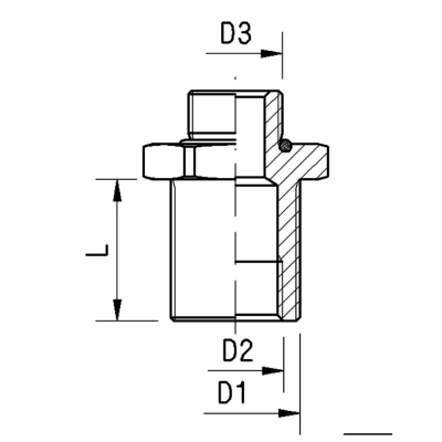 Schottstutzen M22/M16/M16x1.5mm L24mm RAUFOSS_2