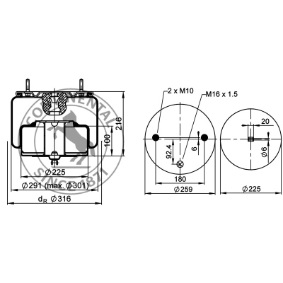 Soufflet à air complet avec piston, CONTI_1