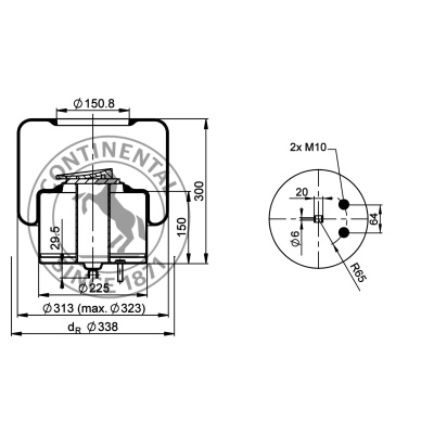 Soufflet à air complet avec piston en acier, CONTI_1