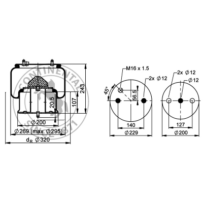 Soufflet à air complet avec piston, CONTI_1