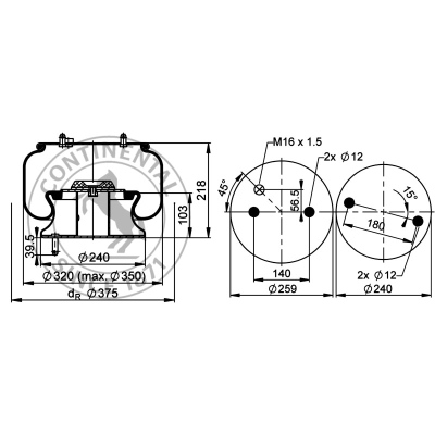 Soufflet à air complet avec piston, CONTI_1