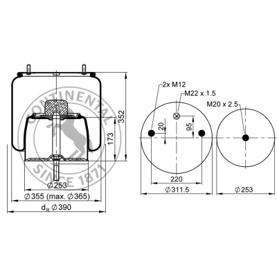 Soufflet à air complet avec piston, CONTI_0