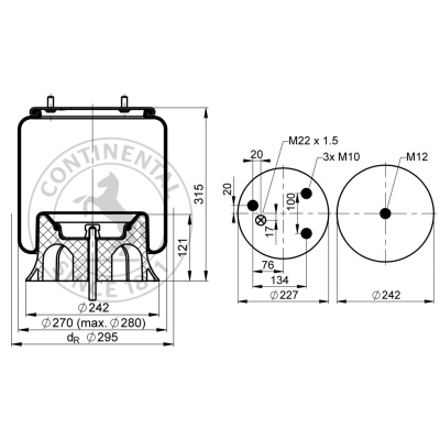 Soufflet à air complet avec piston, CONTI_0