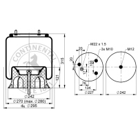 Soufflet à air complet avec piston, CONTI