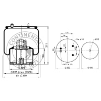 Luftfederbalg komplett mit Kolben, CONTI