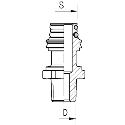 Anschlussstutzen ABC Regular 1/4" 18 NPTF Raufoss_1