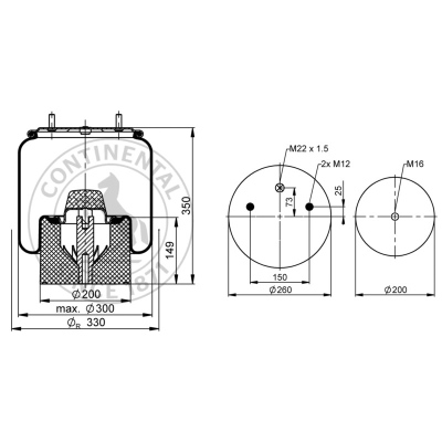 Soufflet à air complet avec piston, CONTI_0