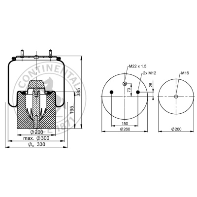 Soufflet à air complet avec piston, CONTI_0