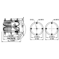 Coussins pneumatique deux plis avec plaques, CONTI