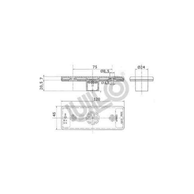 Feu de poosition lateral LED 120x45mm_1